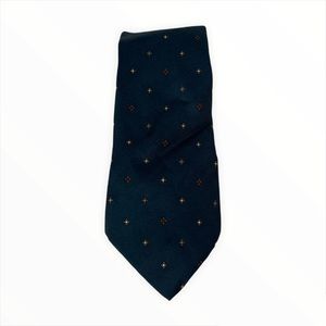 Vintage Christian Dior ALL SILK Blue Tie Patterned Classic Mens